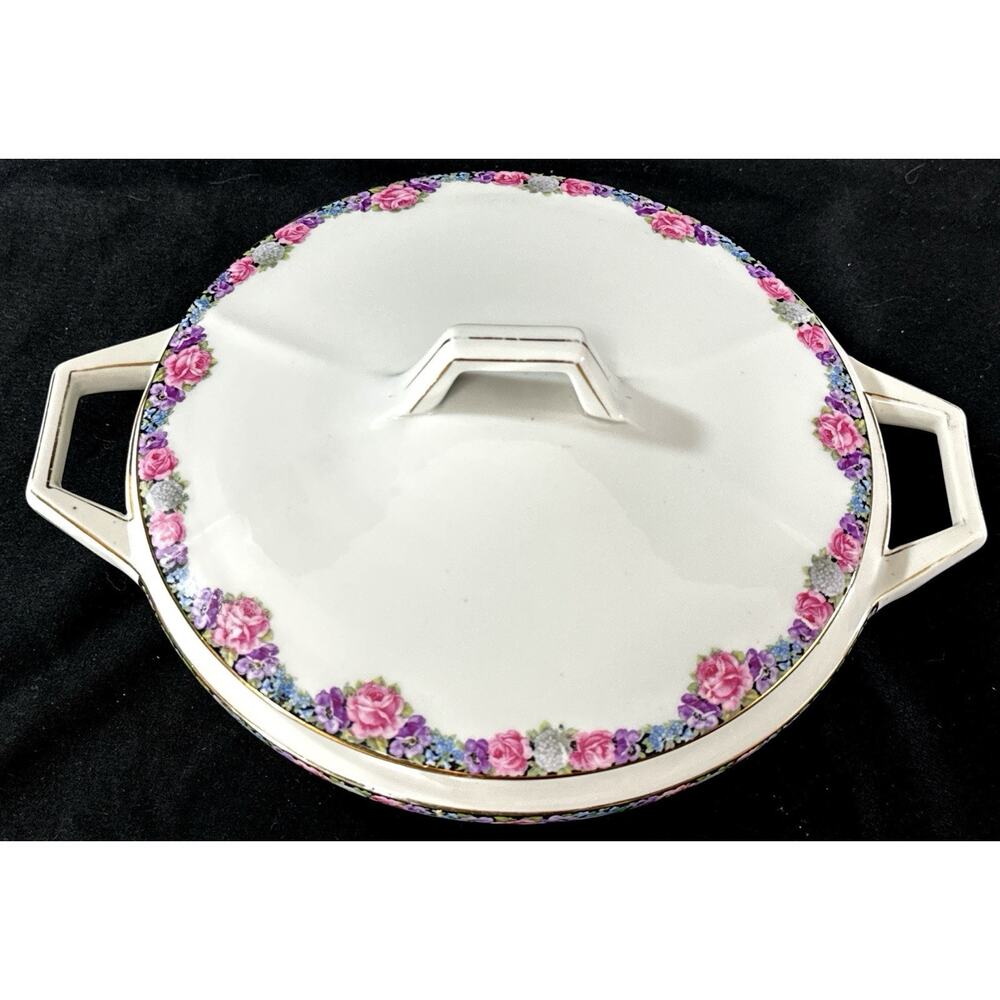 Schönwald Germany Lidded Casserole Dish Floral Vintage German Porcelain - Picture 4 of 11